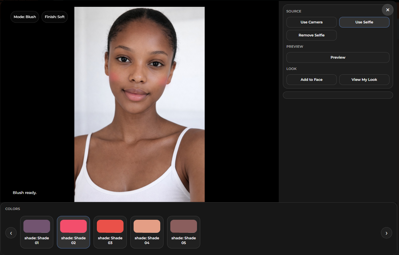 Blush demo screenshot